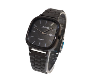 Casio Watch for Unisex Stainless Steel -Black