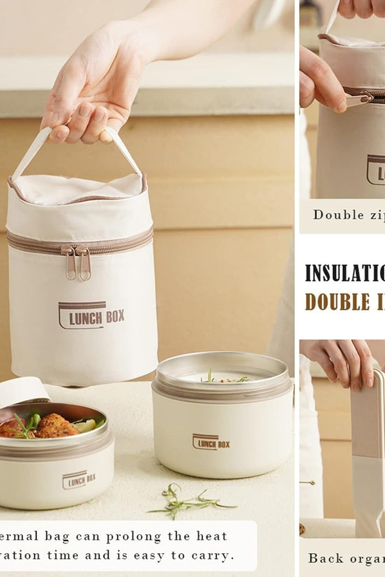 3 Pcs Portable Insulated Lunch Box Set