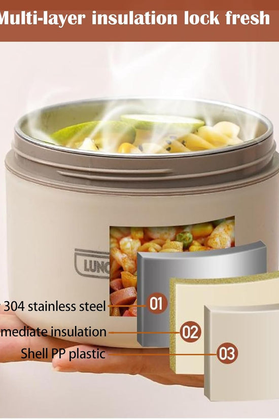 3 Pcs Portable Insulated Lunch Box Set
