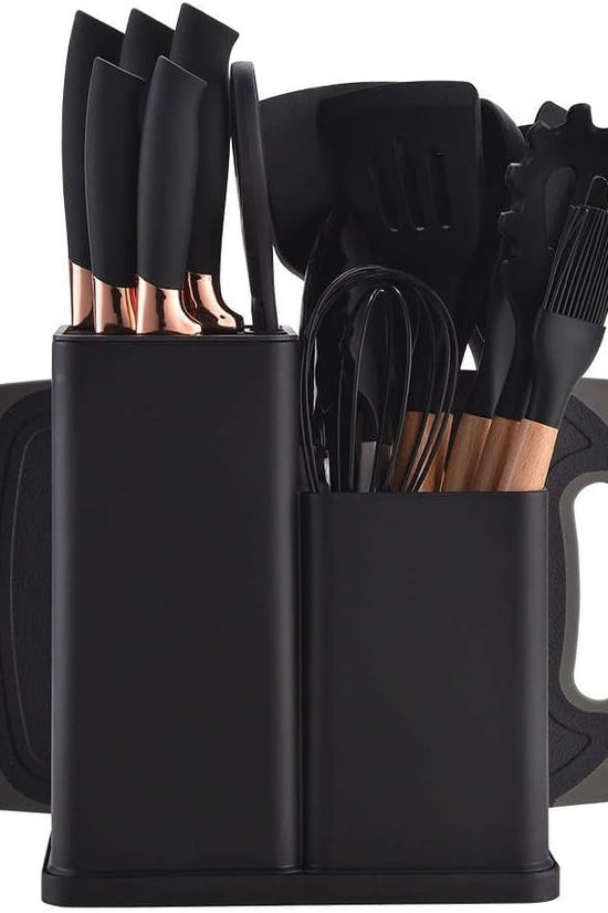 19-Piece Kitchen Utensil & Knife Block Set