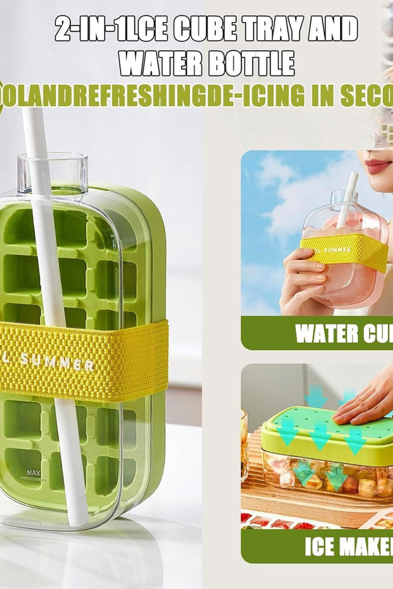 2-in-1 Ice Cube Tray Water Bottle
