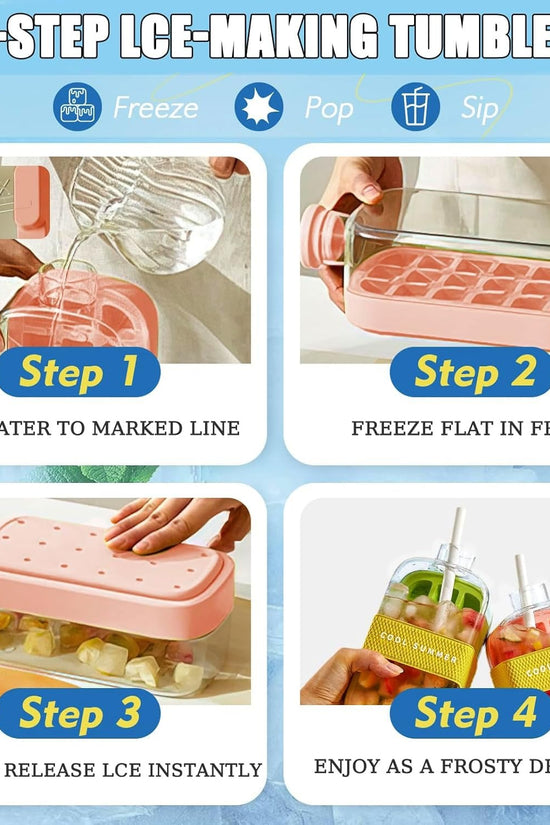 2-in-1 Ice Cube Tray Water Bottle