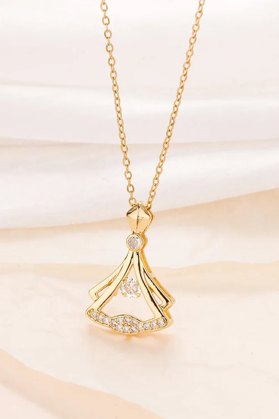 Rhinestone Decor Pendant Necklace