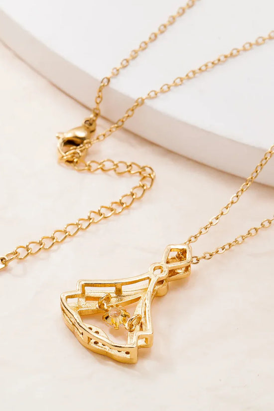 Rhinestone Decor Pendant Necklace